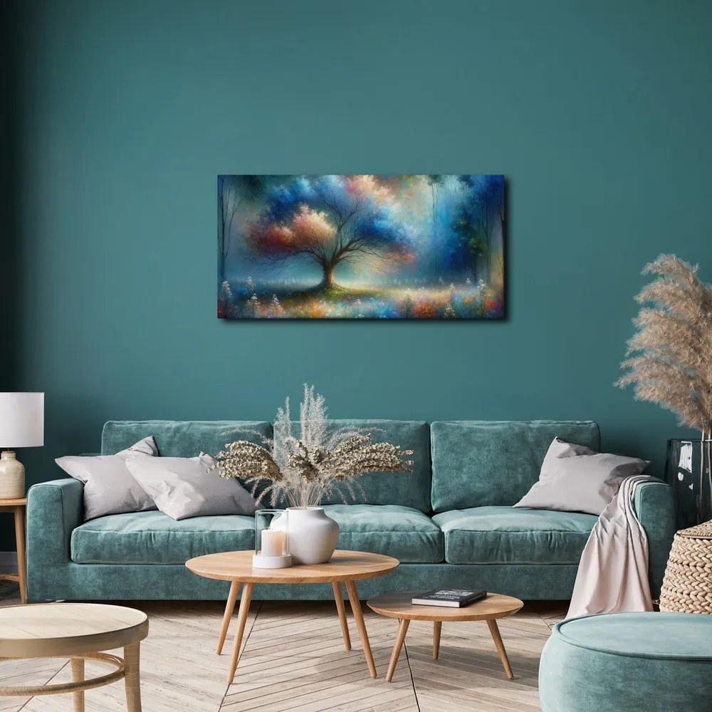 Obraz mystický strom života s kvetmi