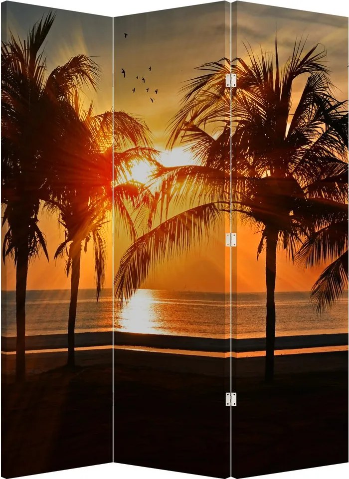 Paraván - Palma v západu slnka (126x170 cm)