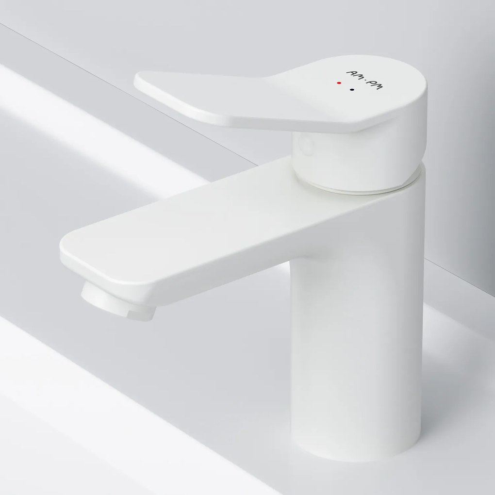 Umývadlová batéria AM.PM X-Joy FXA82133 jednopáková s odtokovým ventilom, biela