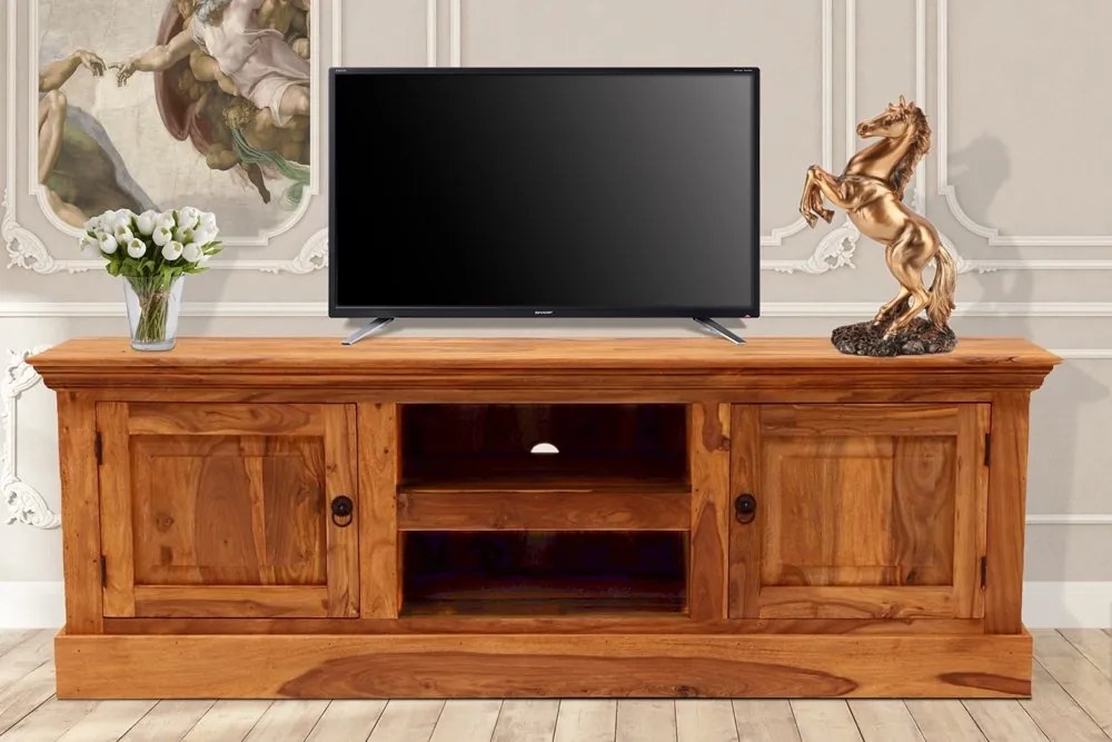 furniture-nabytek.cz - Rustikálny stolík pod tv z dreva palisander 160x55x45