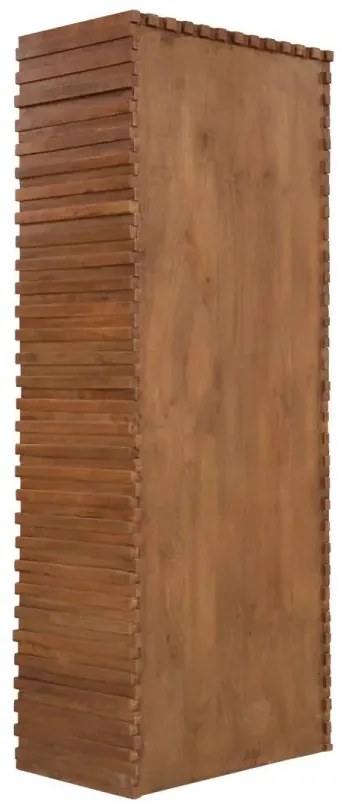 furniture-nabytek.cz - Masívna šatní skriňa Abadi z akáciového a mangového dreva, lakovaná, hnedá – 75×44×190 cm
