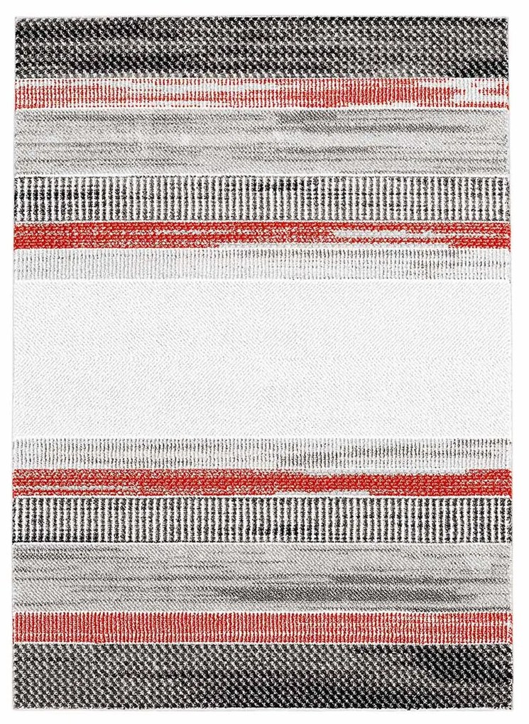 Dekorstudio Moderný koberec MODA SOFT sivo červený 1142 Rozmer koberca: 80x150cm