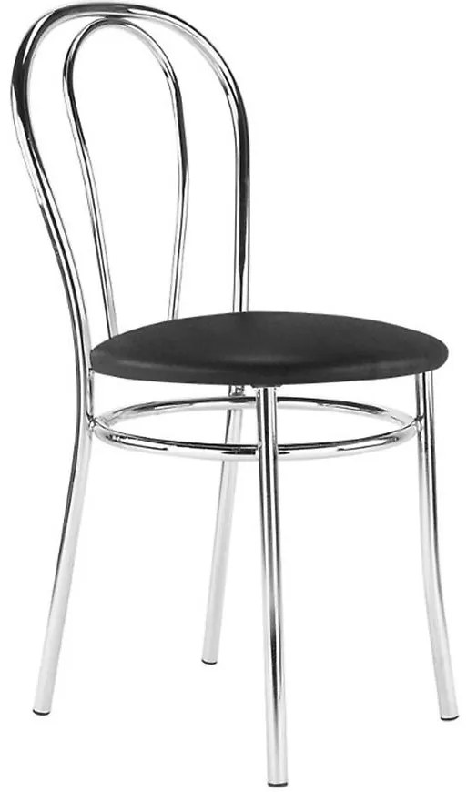 Stolička Tulipan CHR V-04 čierna