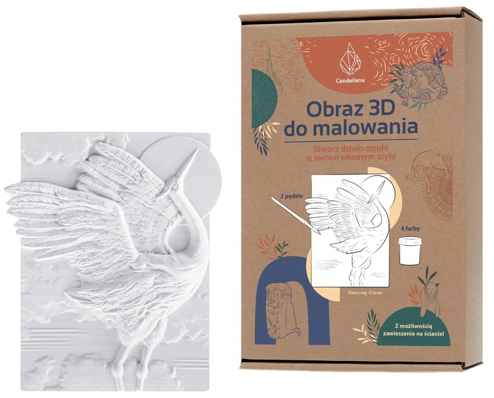 IKO 3D sadrová maľba – vtáčik