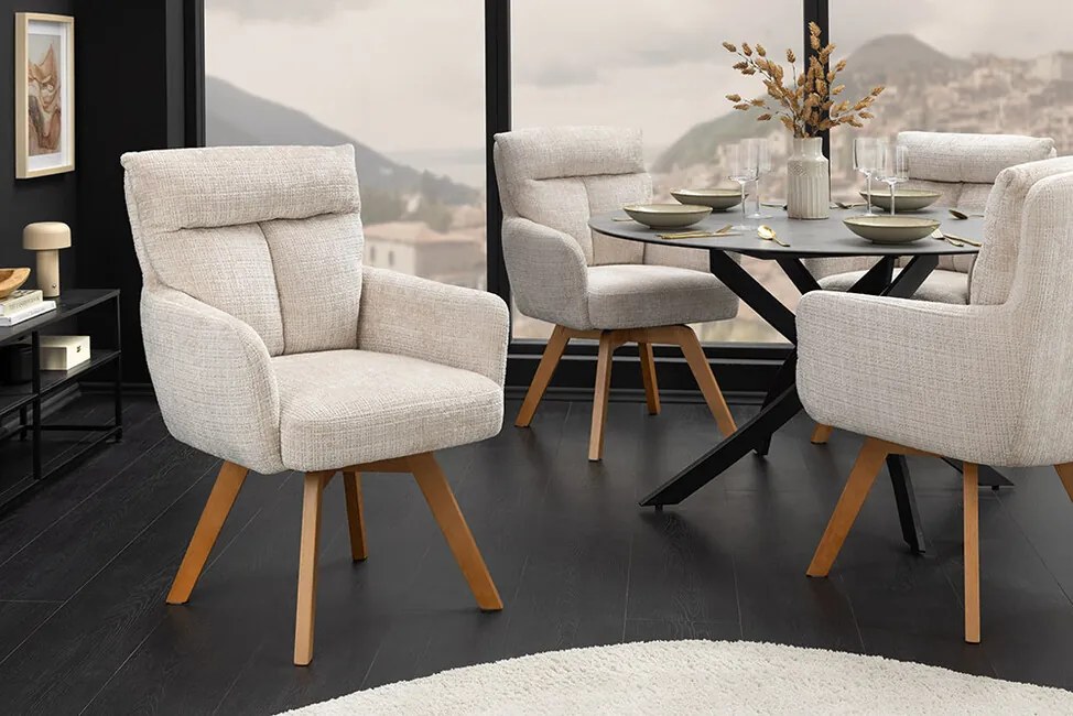 Luxusná otočná stolička s pružinovým jadrom Big George šampanská ženilka