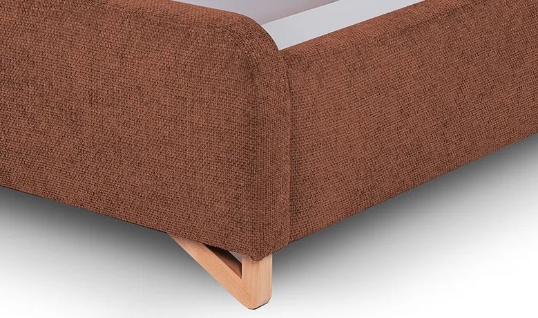 Posteľ Flamingo 180x200 cm, tehlová štruktúrovaná tkanina