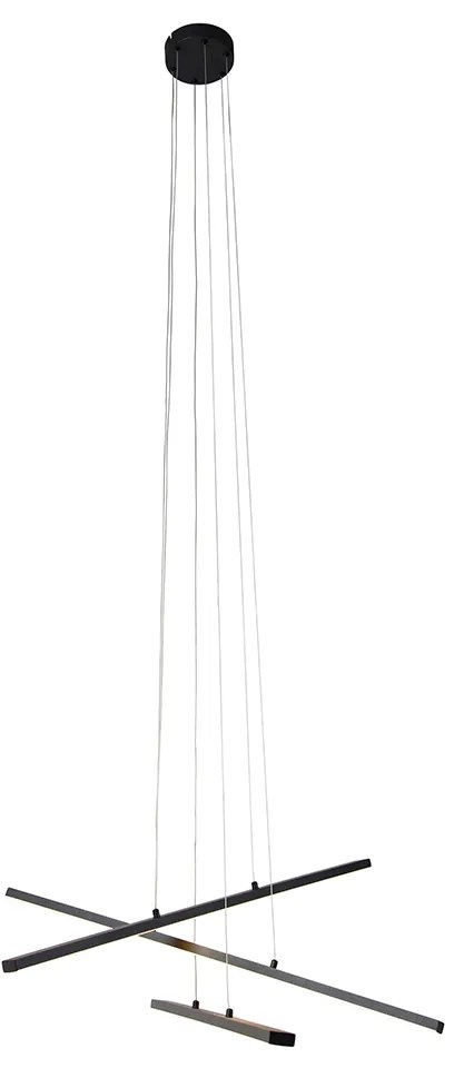 Závesné svietidlo čierne vrátane LED 3-stupňové stmievateľné 6-žiarovkové - Jolanta