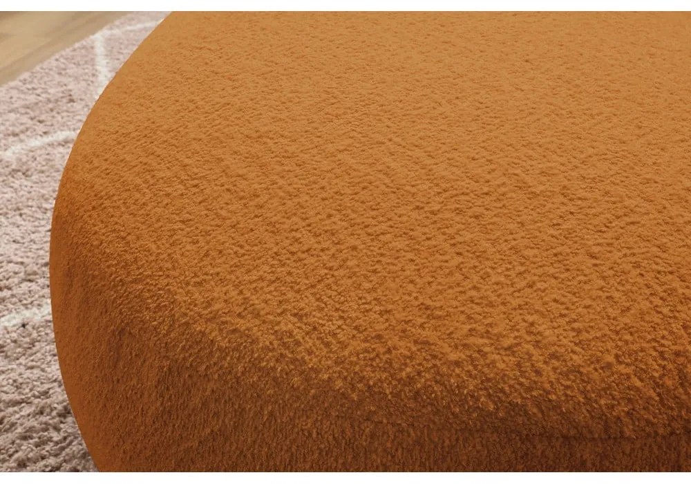 Podnožka z textílie bouclé v horčicovohnedej farbe Saint-Germain – Bobochic Paris