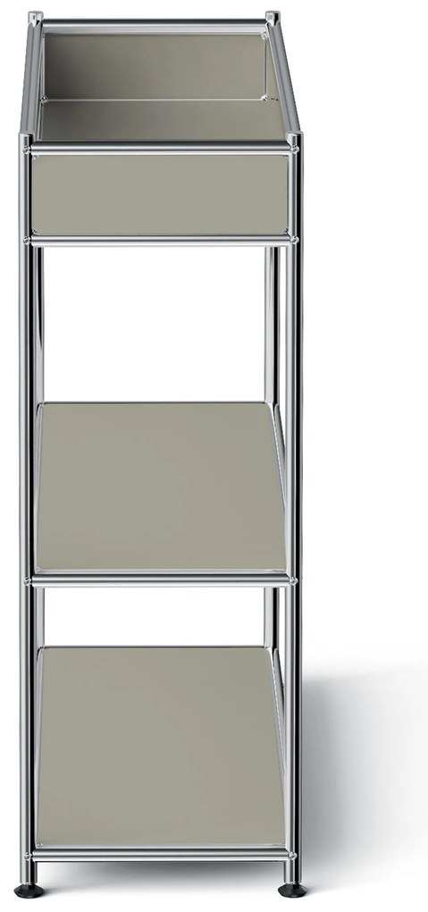 Kovová konzola »CN3 Slim Line« s poličkou, svetlosivá