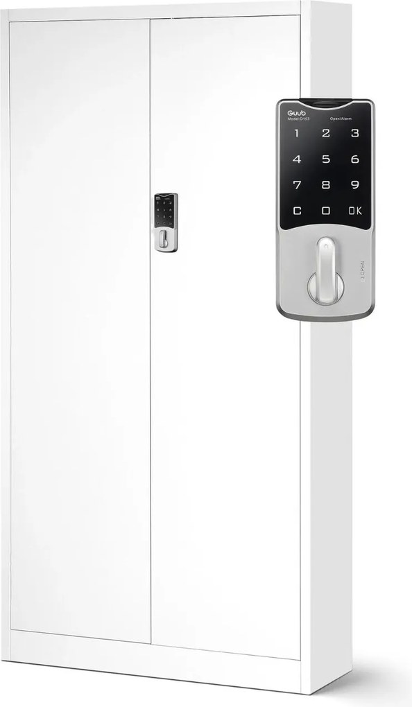 DANIEL kancelárska skriňa s kódovaným zámkom: biela (986)