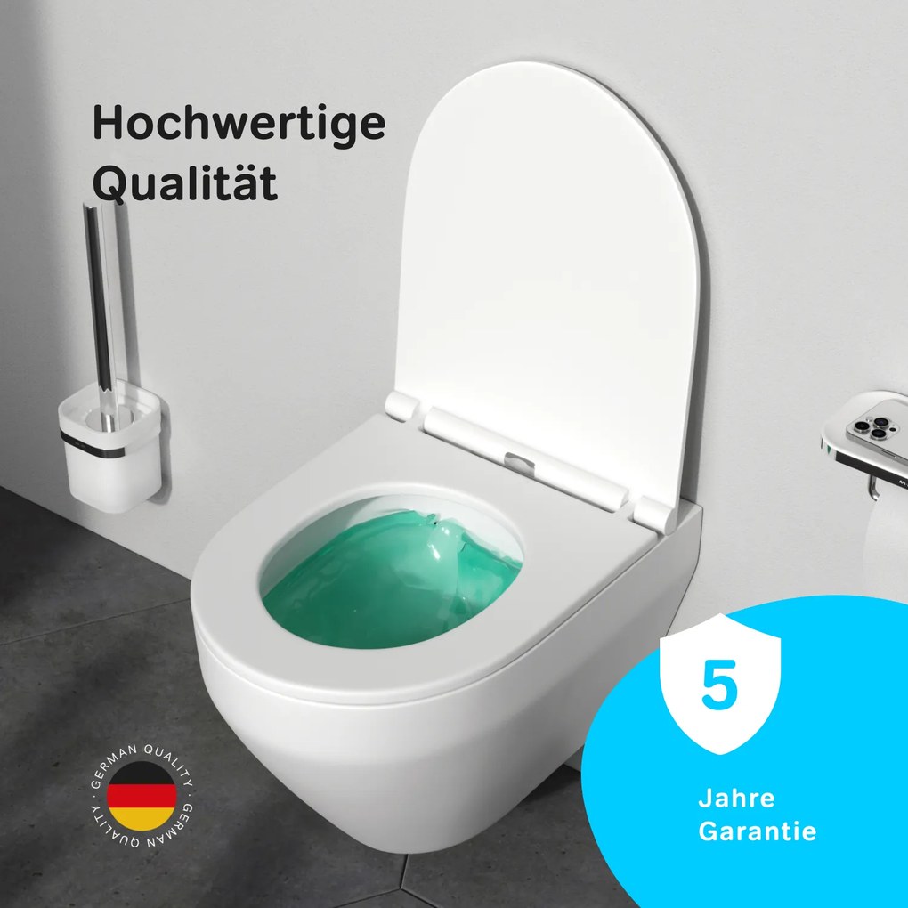 Toaletný set s inštaláciou AM.PM IIS90151.SB1700 bezokrajové, so sedadlom microlift, chróm mechanické tlačidlo na splachovanie