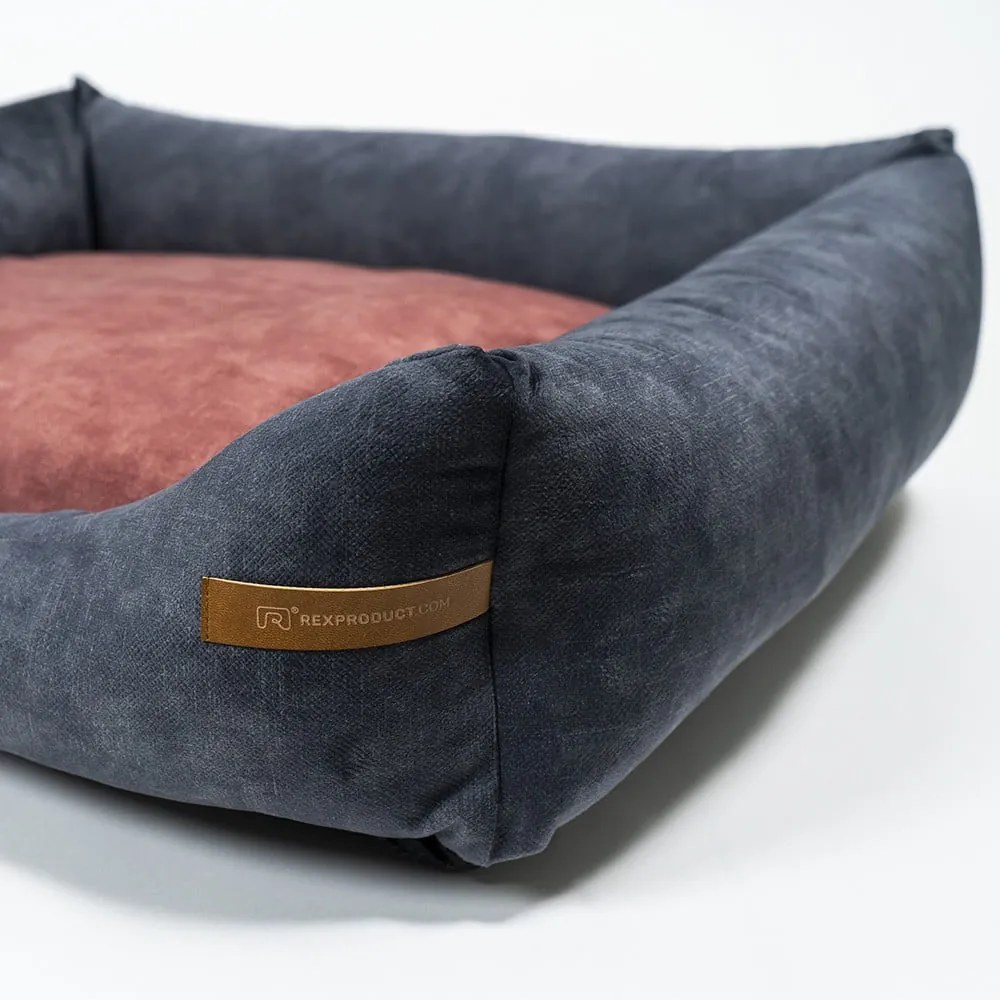 Vínovo-tmavosivý pelech pre psa 55x65 cm SoftBED Eco S – Rexproduct