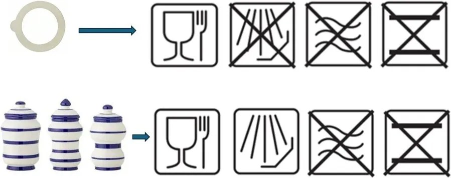 Keramické dózy v súprave 3 ks na potraviny Maynard – Bloomingville