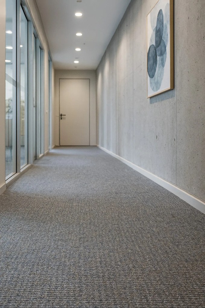 Vopi, AKCIA: 100x550 cm Koberec metráž Quick step béžový - neúčtujeme odrezky z role, šíře, béžová, granulát, chodba / predsieň