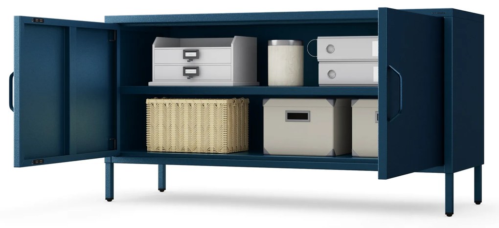 TV stolík na nožičkách ROSA, 1150 x 595 x 400 mm, Modern: tmavomodrá farba