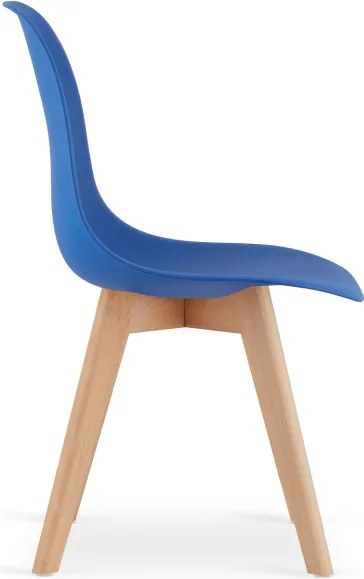 Set štyroch jedálenských stoličiek KITO modré / naturálne nohy (4 ks)