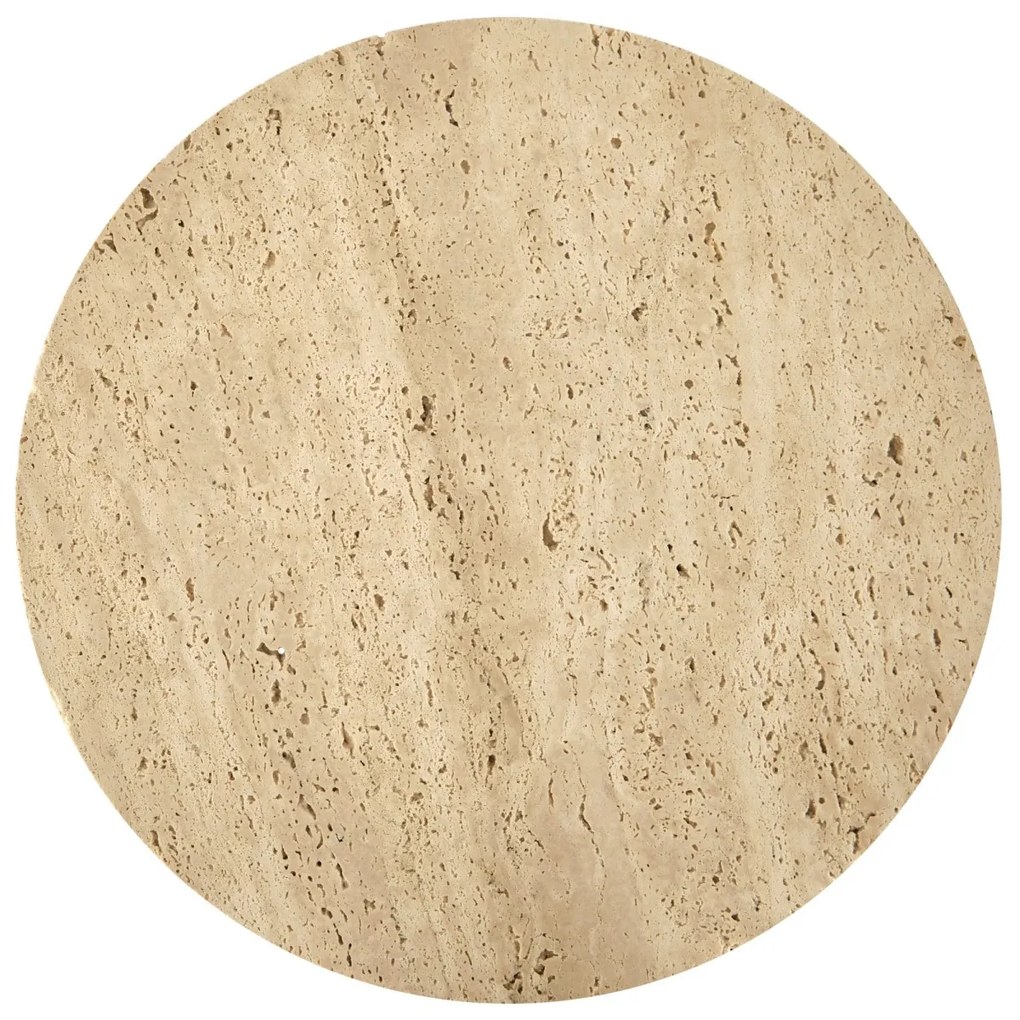Konferenčný stolík Traverso 45 cm travertín/biely