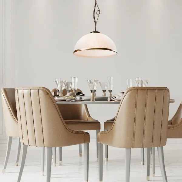 Brilagi - LED Luster na tyči ANTICO 1xE27/60W/230V bronz patina