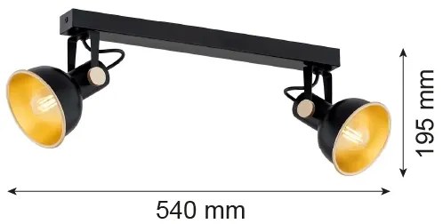 Argon 7142 - Bodové svietidlo LENORA 2xE14/7W/230V čierna