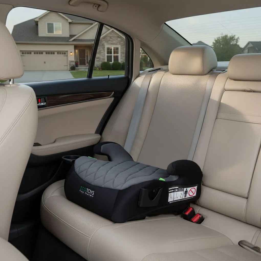 Detský podsedák i-Size ECOTOYS 125–150 cm, odnímateľný poťah, držiak na nápoj