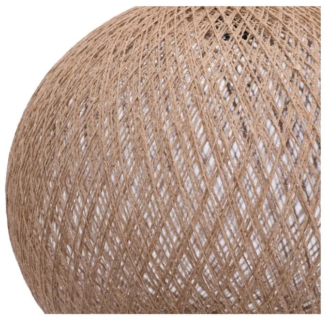 Béžové závesné svietidlo s tienidlom z juty ø 38 cm – Opviq lights