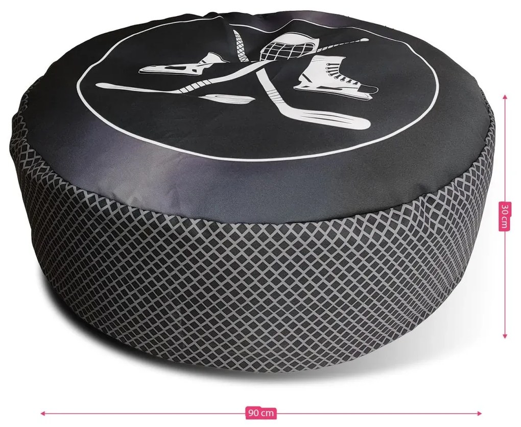 Sablio Taburet v tvare hokejového puku - 90 x 30 cm