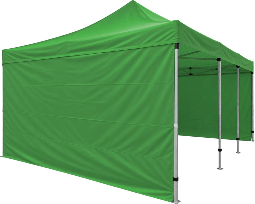 Rozkladací stan 6x4m - hliníkový hexagon, Zelená