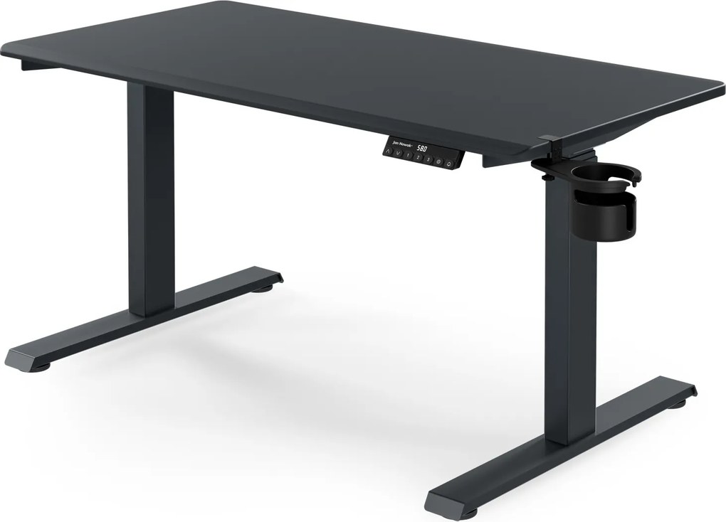 Elektrický stôl s nastavením výšky ergonomický antracitový,1200x600 mm: ARIA