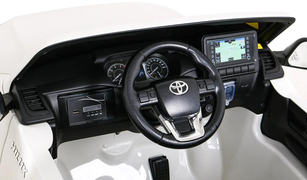 RAMIZ Elektrické autíčko Toyota Hilux DK-HL860 - biele - motor 4x45W - BATÉRIA - 1x12V14Ah - 2024