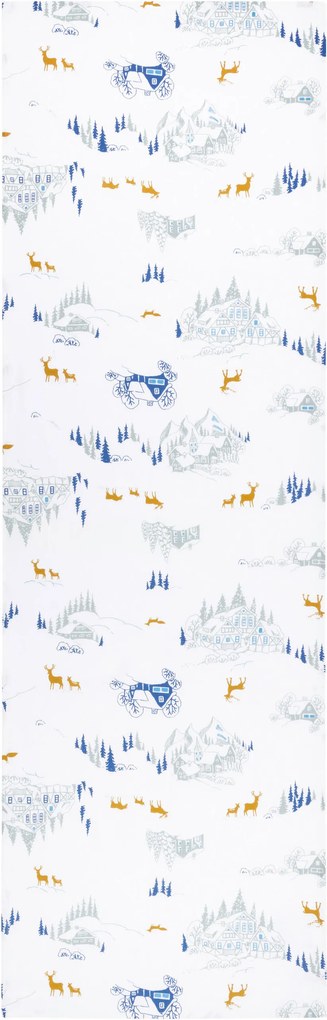 XXXLutz ÚZKY OBRUS, 45/140 cm, modrá, biela, zlatá MISTRAL - Textil do domácnosti - 003591057701