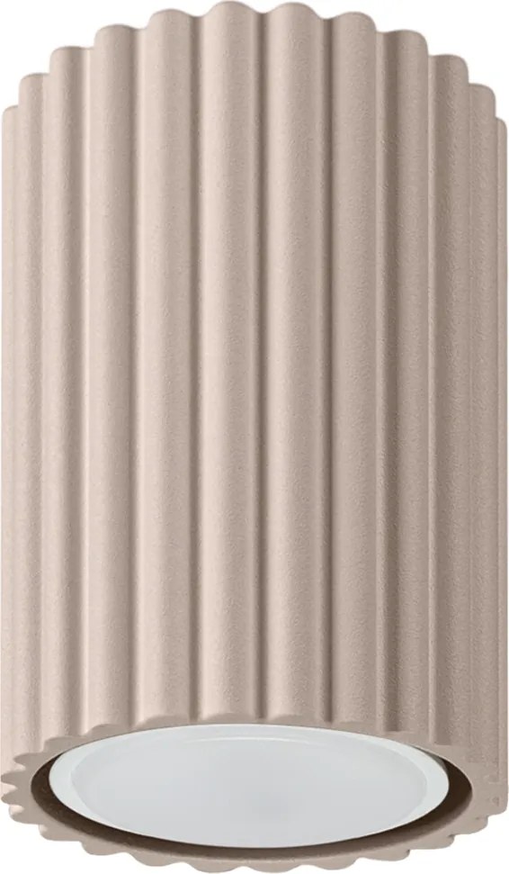Stropné svietidlo Karbon, 1x tmavobéžové hliníkové tienidlo, (10 cm)