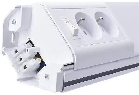 Solight LED kuchynské svietidlo, 2x zásuvka, vypínač, 10W, 4100K, 51cm