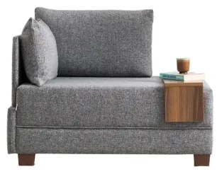 Ľavé rohové kreslo TULA, šedé