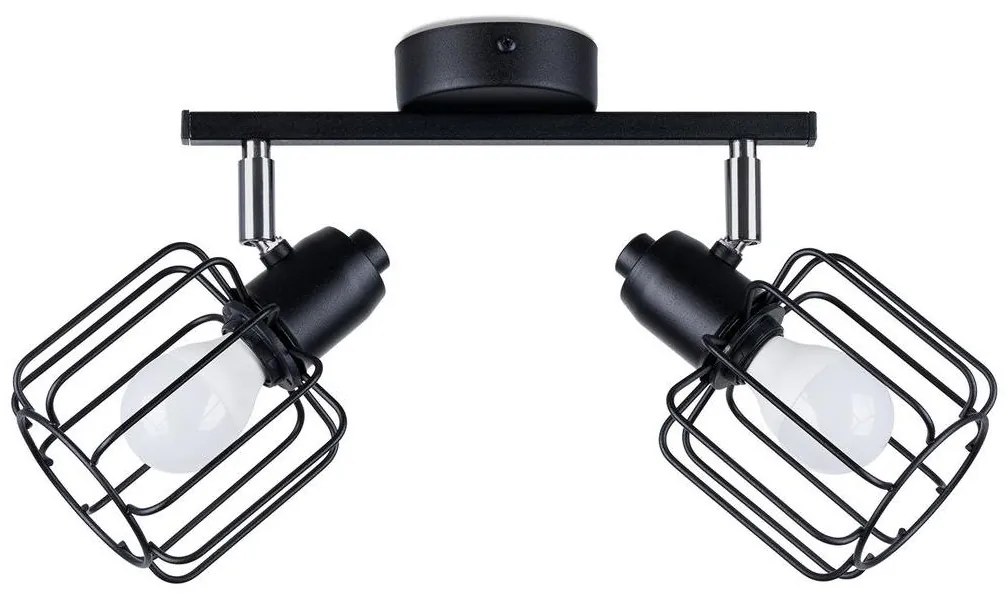 Sollux SL.1115 - Bodové svietidlo BELUCI 2xE14/40W/230V čierna