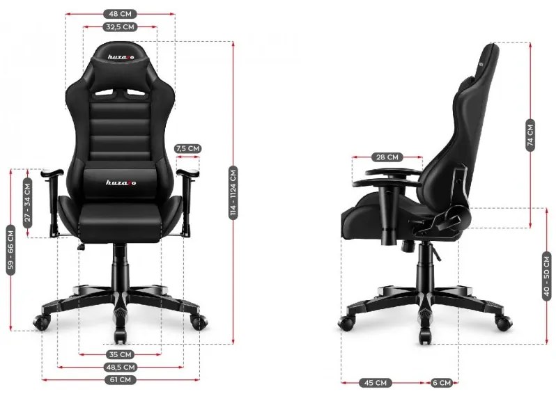 Ergonomické čierne herné kreslo pre teenegerov