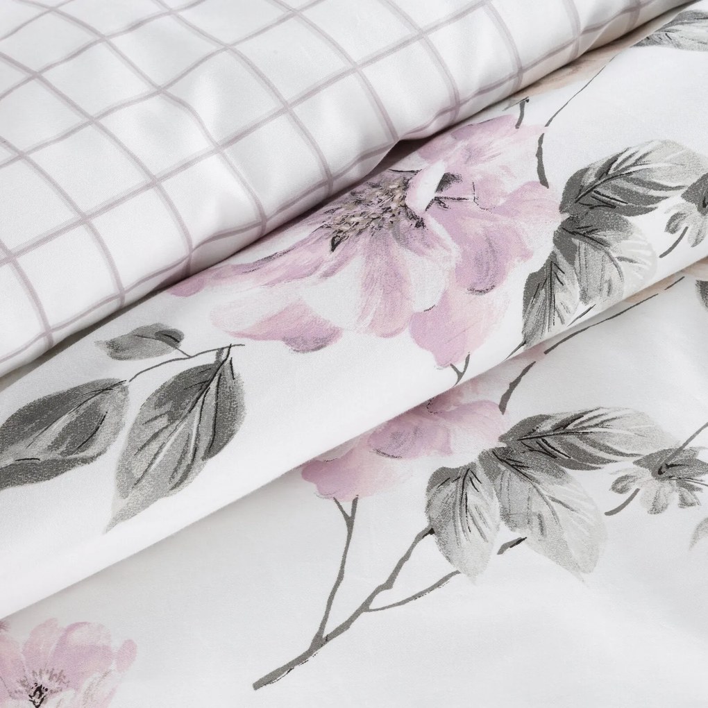 SATÉNOVÉ OBLIEČKY SPRING31 200X220 CM, 2 KS 70X80 CM KVETY