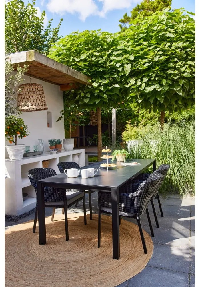 Čierna plastová záhradná stolička Cairo – Hartman