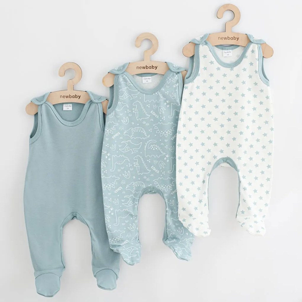 Dojčenské dupačky New Baby Classic II Uni 3ks mätové, vel. 80 (9-12m)