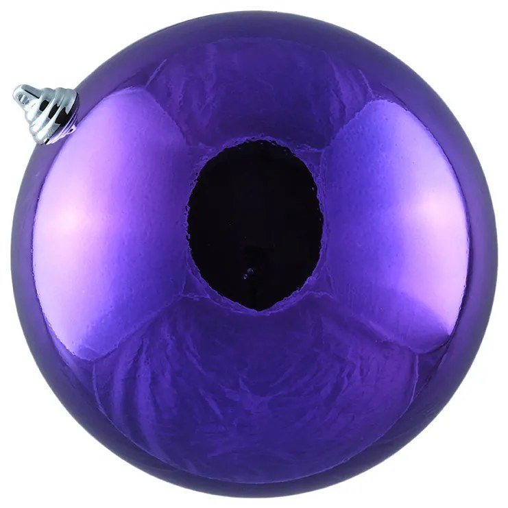 DECOLED Plastová guľa, d. 20 cm, fialová, lesklá