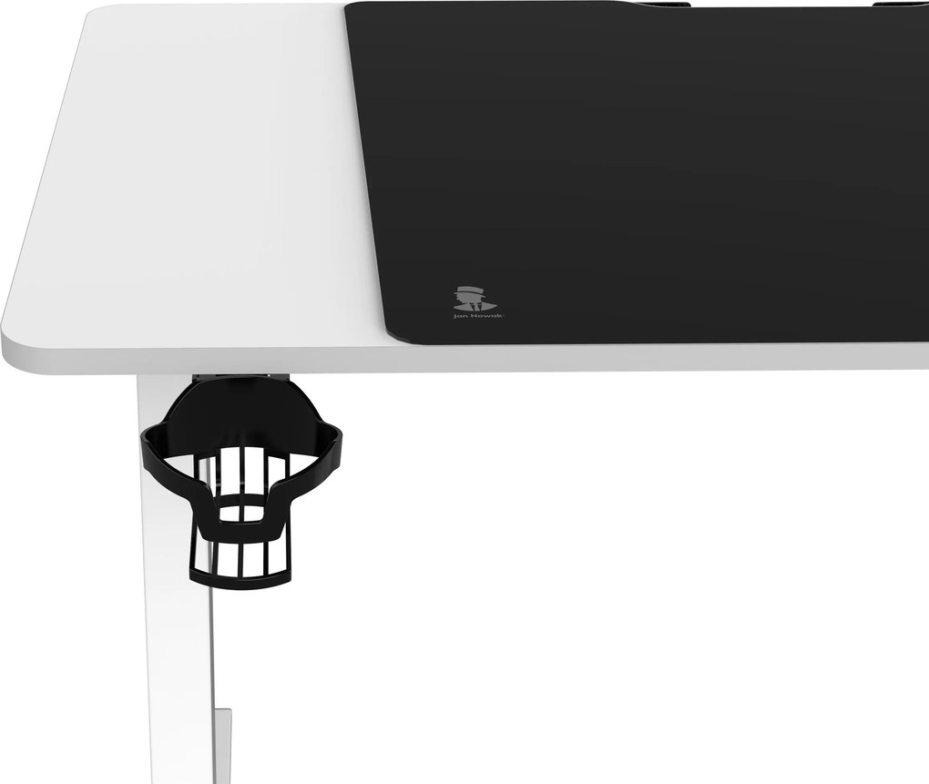 Písací stôl s elektrickým nastavením výšky, biely, 1100x720x600 mm: EGON