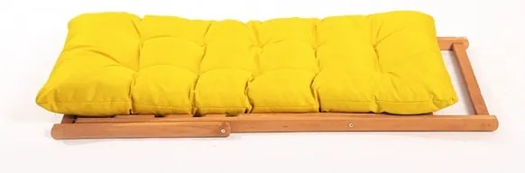 Záhradné lehátko žlté/buk