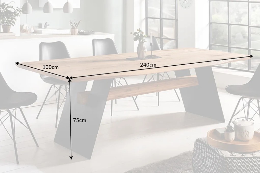 Dizajnový jedálenský stôl Galeno 240 cm divý dub