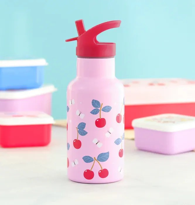 Nerezová fľaša na pitie čerešne