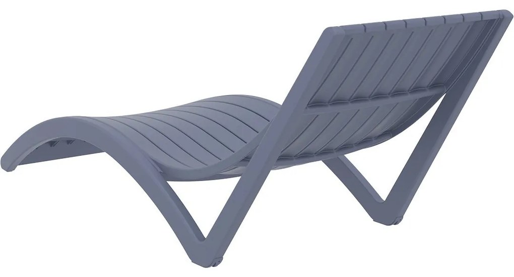 SLIM záhradné lehátko dark grey
