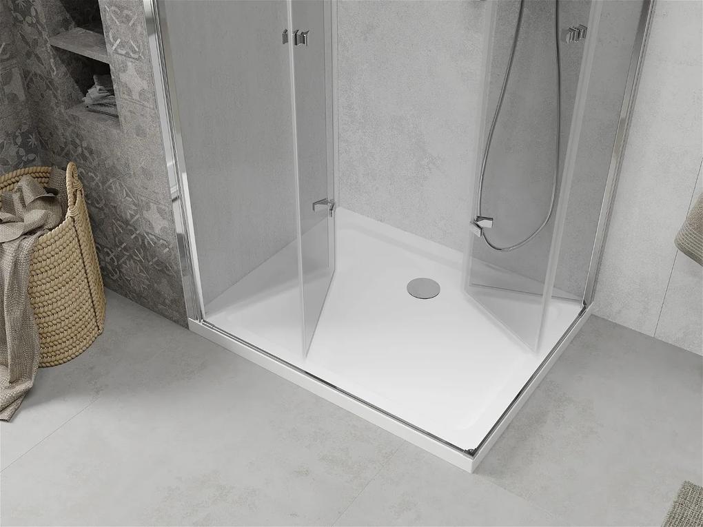 Mexen Lima Duo, sprchový kút 100 (dvere) x 90 (dvere) cm, 6mm číre sklo, chrómový profil, + SLIM sprchová vanička biela 5cm + chrómový sifón, 856-100-090-01-02-4010