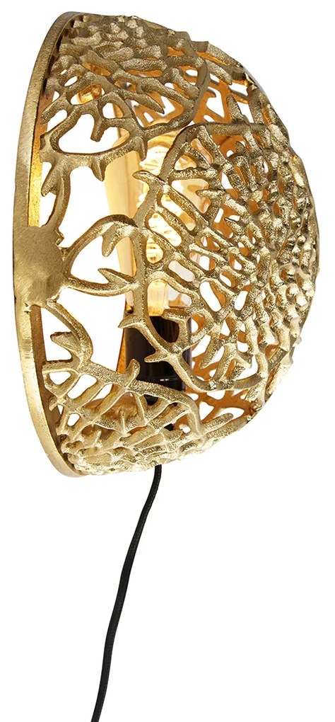 Art Deco nástenná lampa zlatá - Maro
