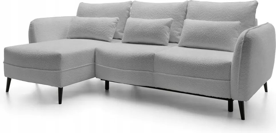 Rohová sedacia súprava Eilish (L) (svetlosivá čierna)