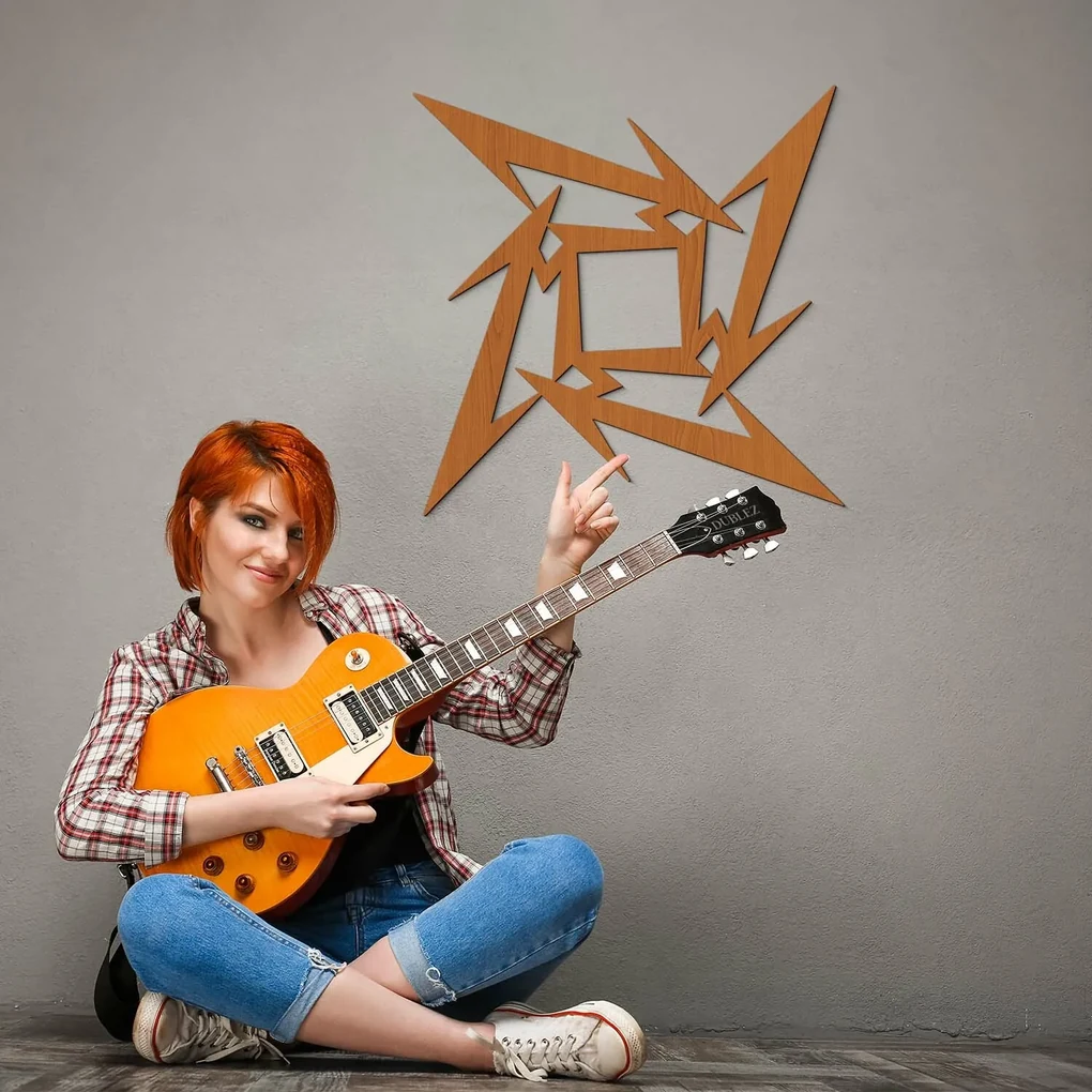 DUBLEZ | Drevený symbol - Metallica Ninja Star