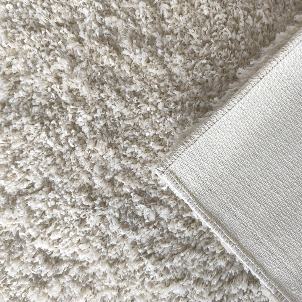 DY Krémový protišmykový shaggy koberec Camel Rozmer: 80x150 cm