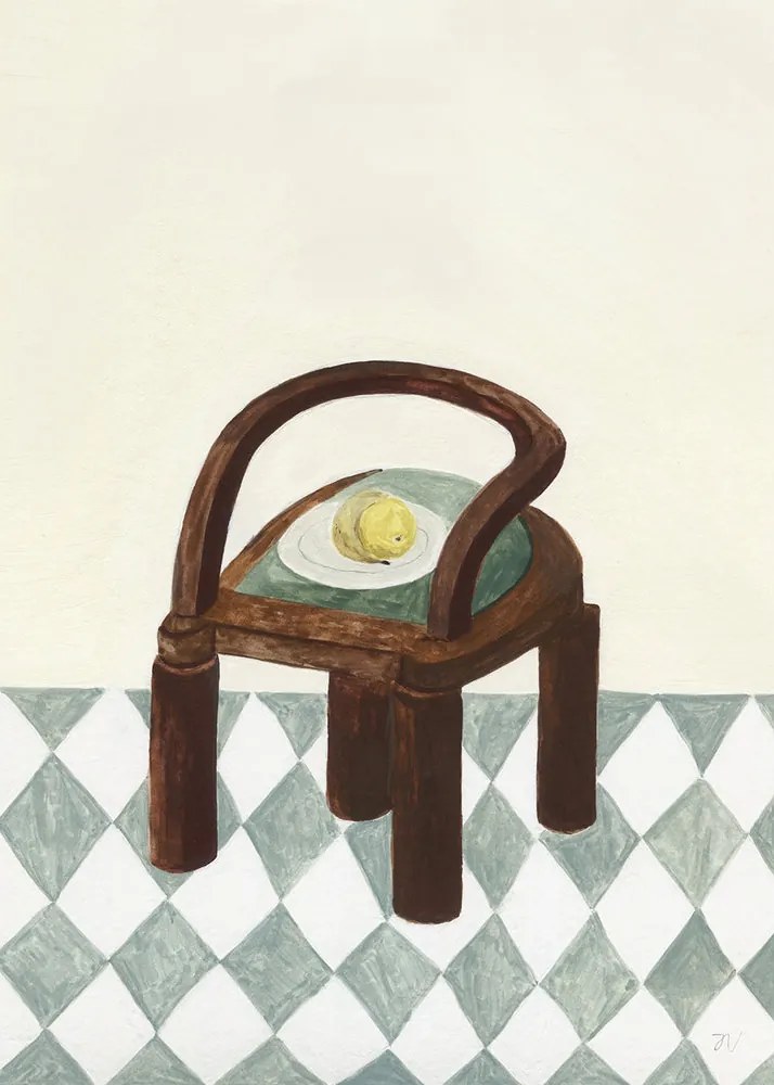 Moikka Plagát Chair with Fruit by Isabelle Vandeplassche 70x100 cm